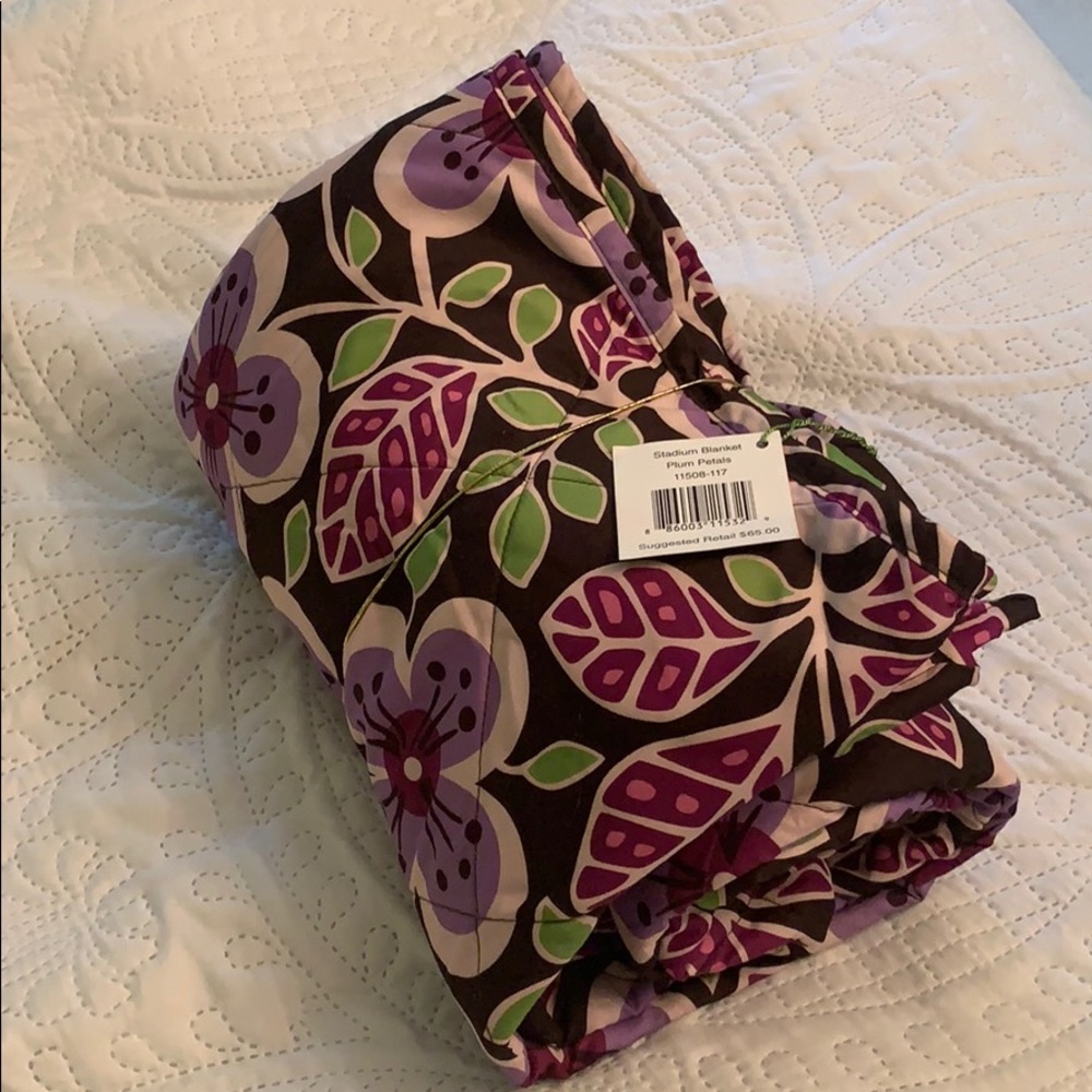 Vera Bradley Retired Plum Petals Stadium Blanket